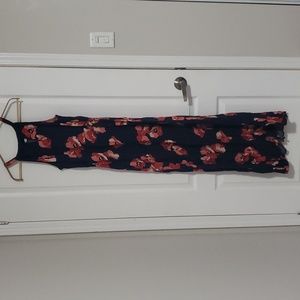 3/$15 Reitmans navy maxi dress with flower pattern